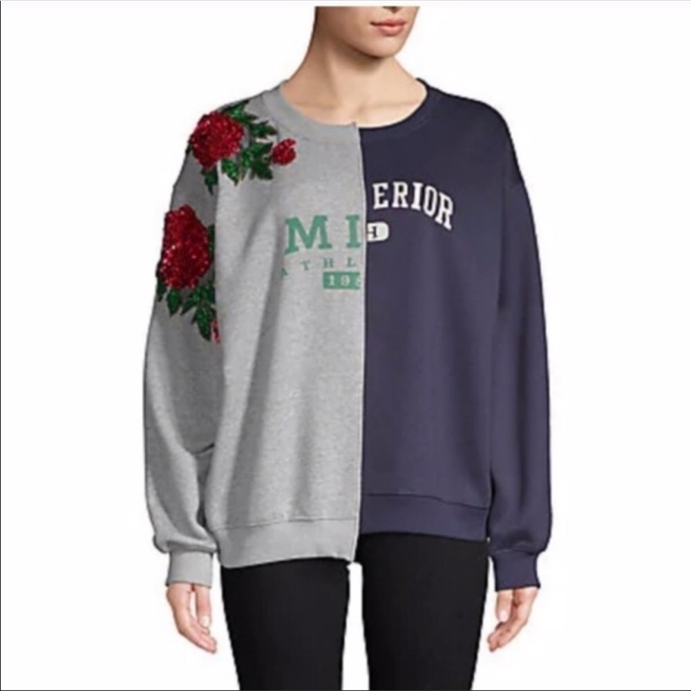 Lea & Viola Embroidered Sequins Sweatshirt